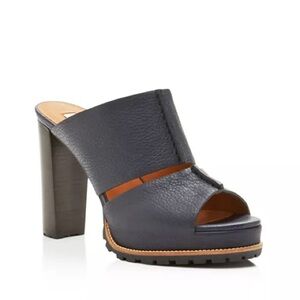 See By Chloé Ivy High-Heel Platform Mule Sandals Sz 37